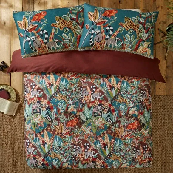 Duvet Cover & Pillowcase Set - Multicolor, Cotton