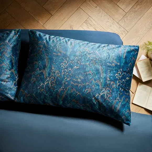 Duvet Cover Set with Pillowcase - Blue, Polyester