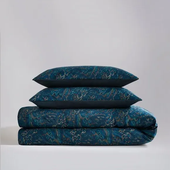 Duvet Cover Set with Pillowcase - Blue, Polyester