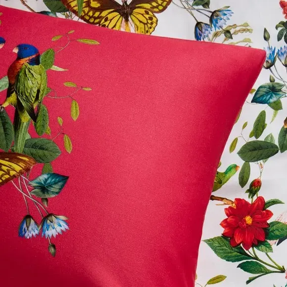 Duvet Cover Set with Pillowcase - Fuchsia, Cotton