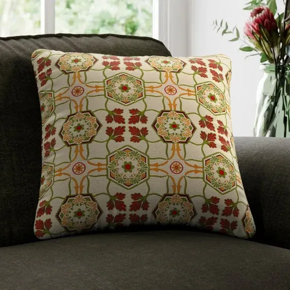 Embroidered Cushion Cover - Pink