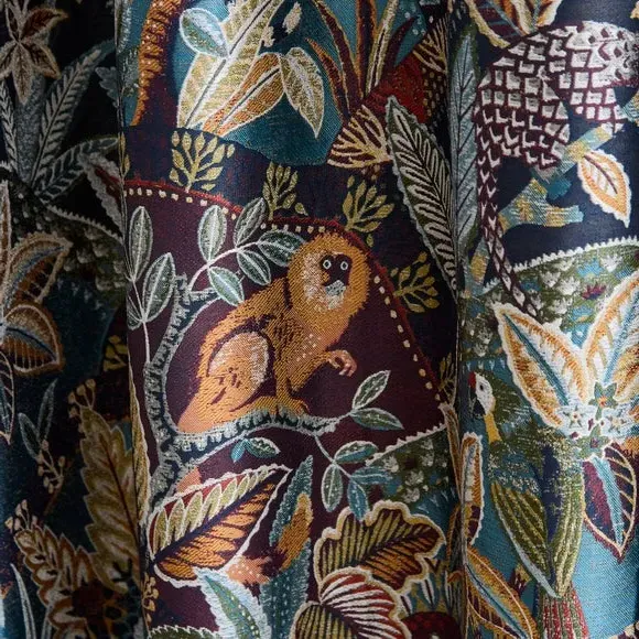 Eyelet Curtains Botanical Print - Multicolor