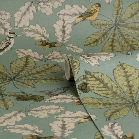 Floral Wallpaper with Smooth Finish - Lilypad