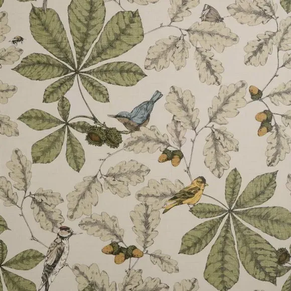 Floral Wallpaper with Smooth Finish - Natural