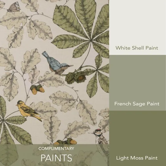 Floral Wallpaper with Smooth Finish - Natural