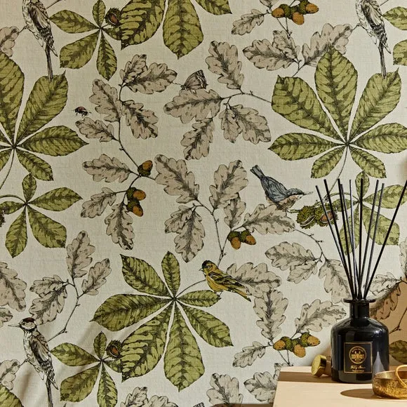 Floral Wallpaper with Smooth Finish - Natural