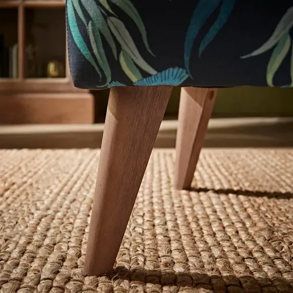 Footstool with Storage - Kingfisher Print