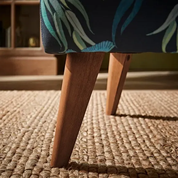 Footstool with Storage - Kingfisher Print