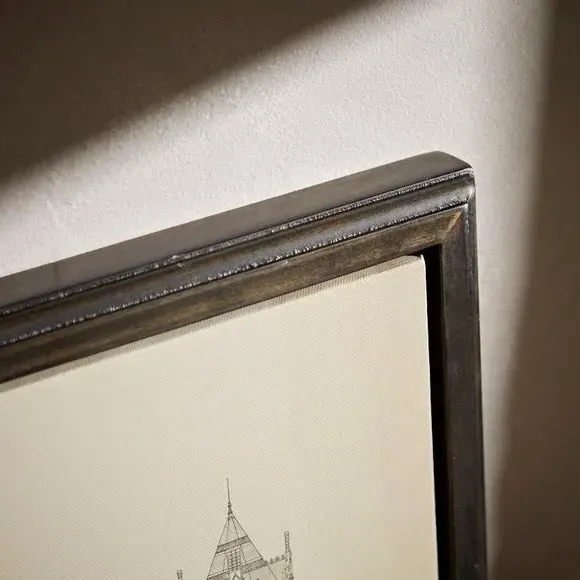 Framed Canvas Wall Art - Black, Timber Frame