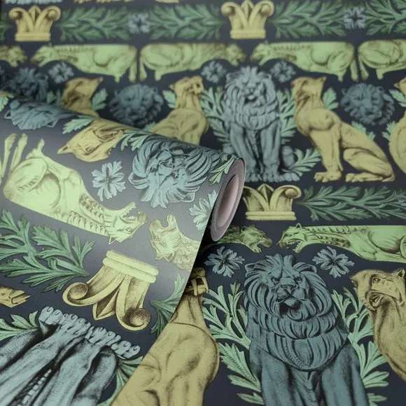 Gothic Creatures Wallpaper - Navy, 150GSM Paper
