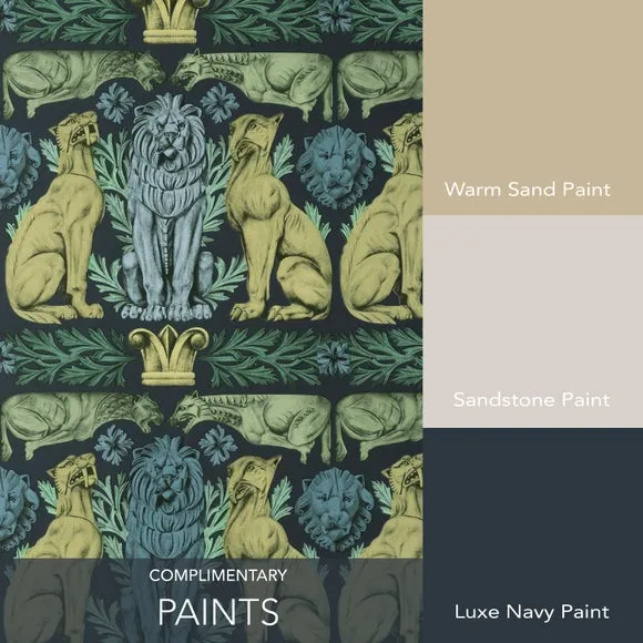 Gothic Creatures Wallpaper - Navy, 150GSM Paper