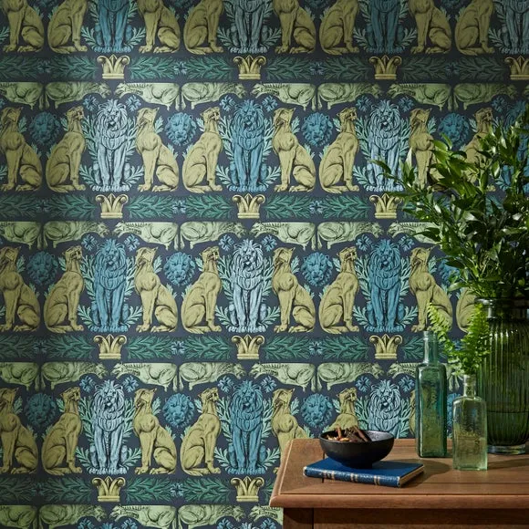 Gothic Creatures Wallpaper - Navy, 150GSM Paper image