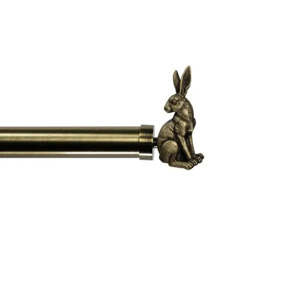 Hare Finial Pair - Antique Brass image