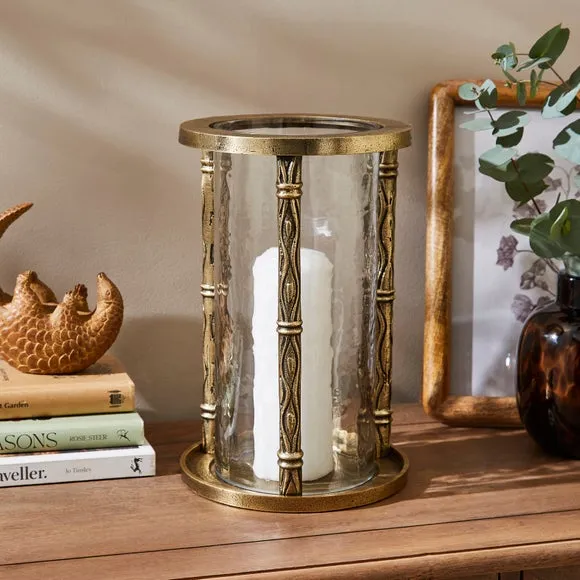 Hurricane Candle Holder - Gold image