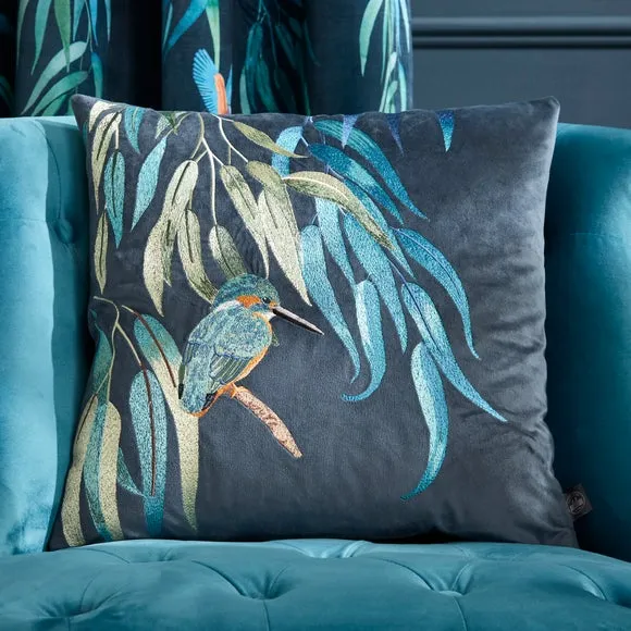 Kingfisher Cushion - Teal, Recycled Polyester