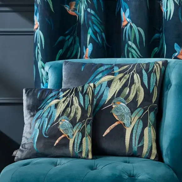 Kingfisher Cushion - Teal, Recycled Polyester