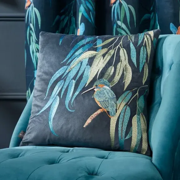 Kingfisher Cushion - Teal, Recycled Polyester image