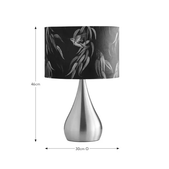 Kingfisher Table Lamp - Multicolor, Velvet