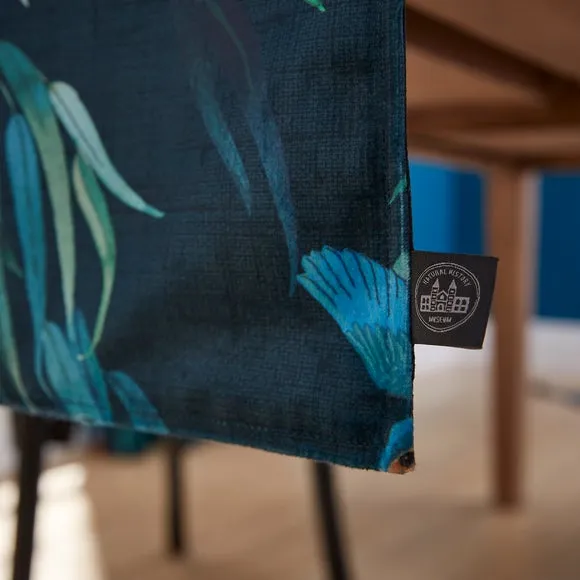 Kingfisher Table Runner - Navy, Velour