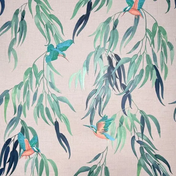 Kingfisher Wallpaper with Smooth Finish - Natural