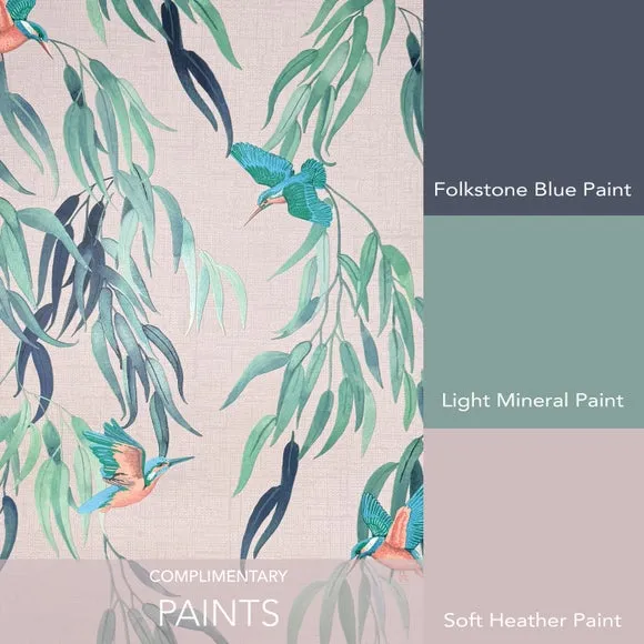 Kingfisher Wallpaper with Smooth Finish - Natural