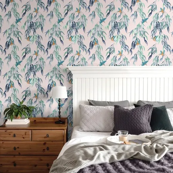 Kingfisher Wallpaper with Smooth Finish - Natural