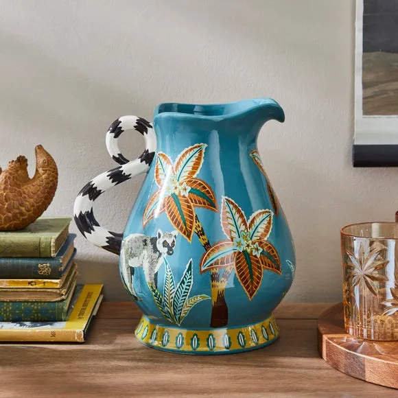 Lemur Ceramic Jug - Multicolor, Ceramic image