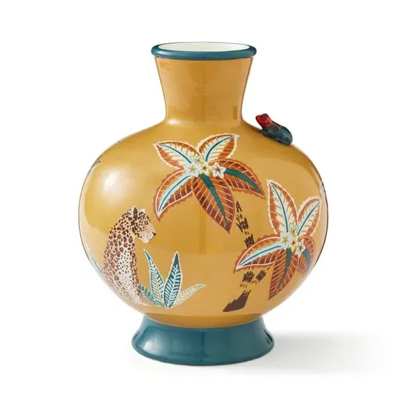 Leopard Ceramic Vase - Multicolor, Ceramic