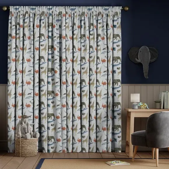 Made to Measure Curtains Animal Print - Multi, Cotton