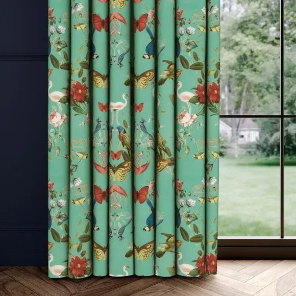 Made to Measure Curtains - Aqua, Polyester image