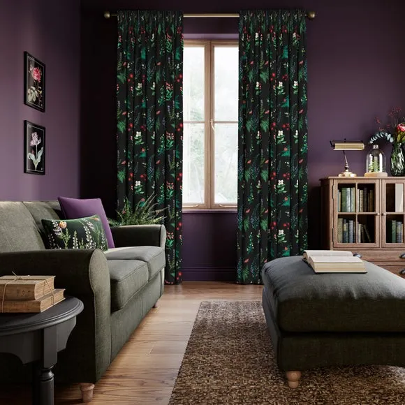 Made to Measure Curtains - Black, Velvet