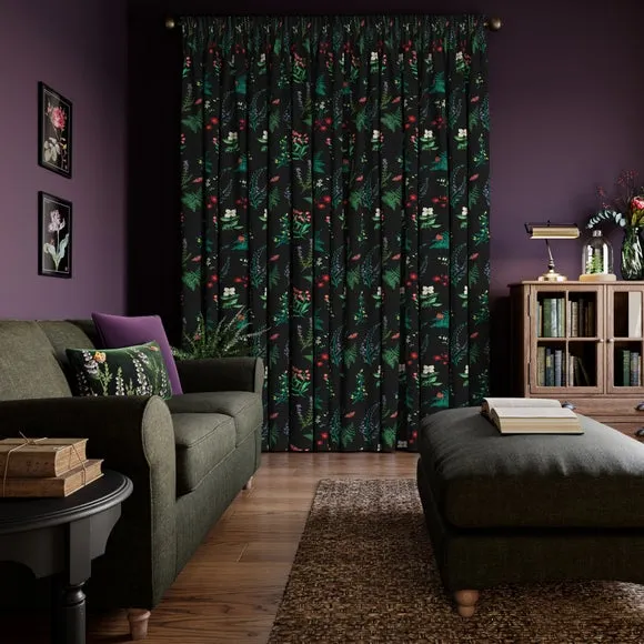 Made to Measure Curtains - Black, Velvet