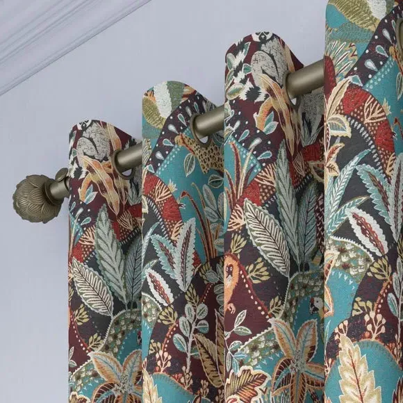 Made to Measure Curtains - Green, Polyester