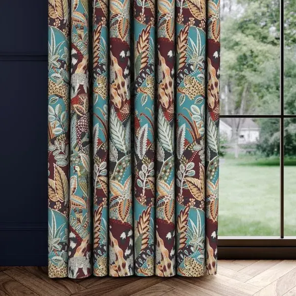 Made to Measure Curtains - Green, Polyester