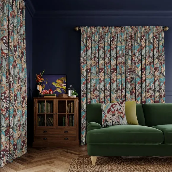 Made to Measure Curtains - Green, Polyester
