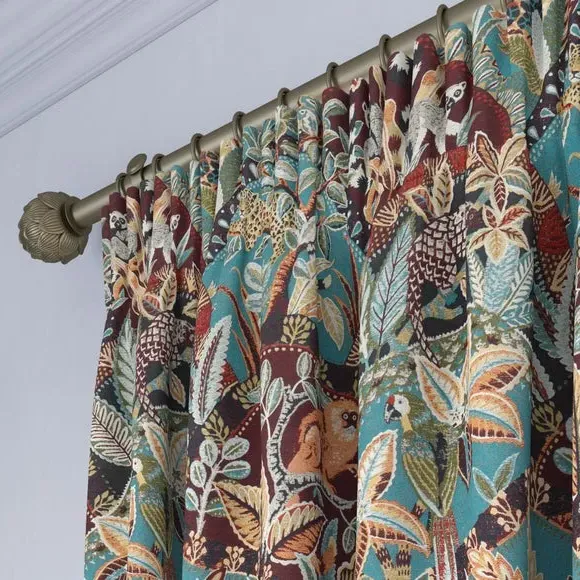 Made to Measure Curtains - Green, Polyester