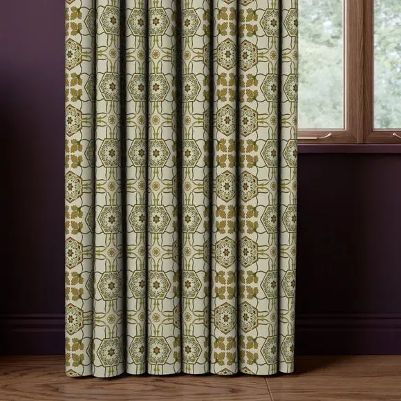 Made to Measure Curtains - Green, Polyester image