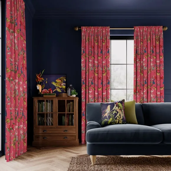 Made to Measure Curtains - Magenta, Polyester