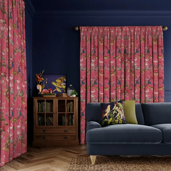 Made to Measure Curtains - Magenta, Polyester