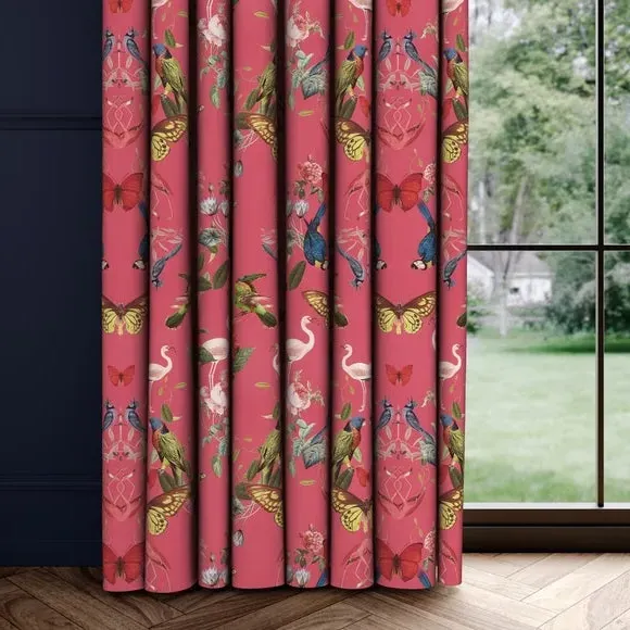 Made to Measure Curtains - Magenta, Polyester