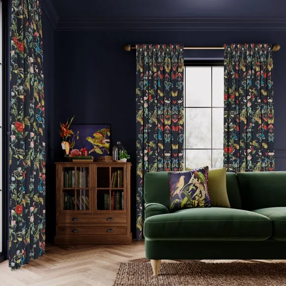Made to Measure Curtains - Navy, Polyester