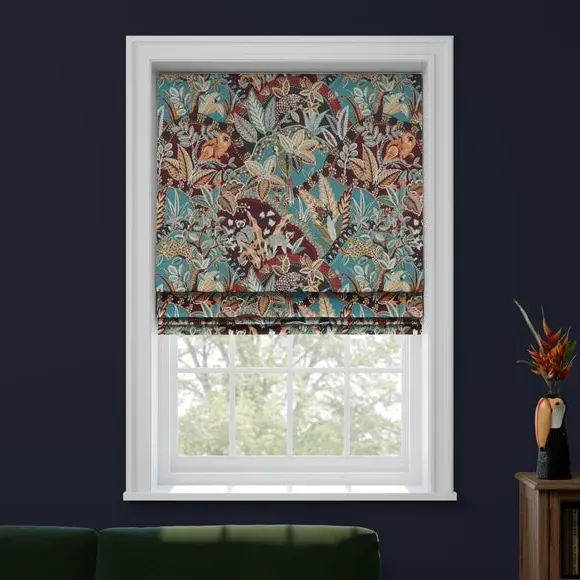Made to Measure Roman Blind - Green, Polyester