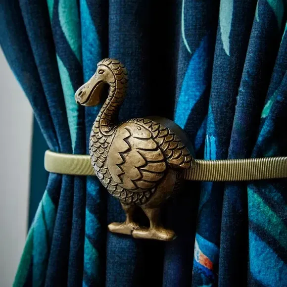Magnetic Curtain Tieback - Antique Brass