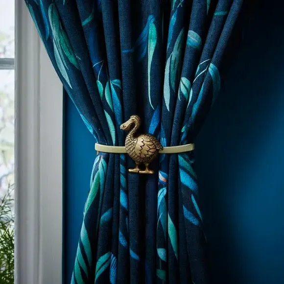 Magnetic Curtain Tieback - Antique Brass