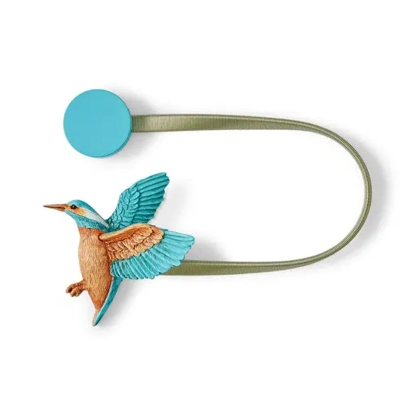 Magnetic Curtain Tieback - Multicolor, Kingfisher