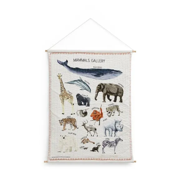 Mammal Gallery Wall Hanging - Multicolor, Fabric