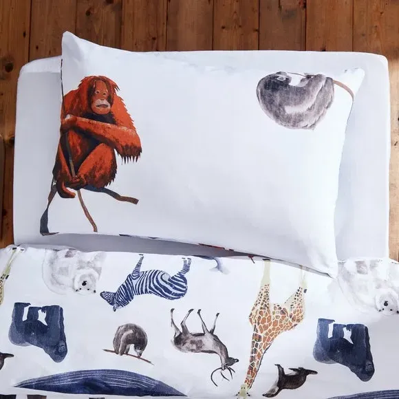 Mammals Duvet Cover Set - Natural, Cotton