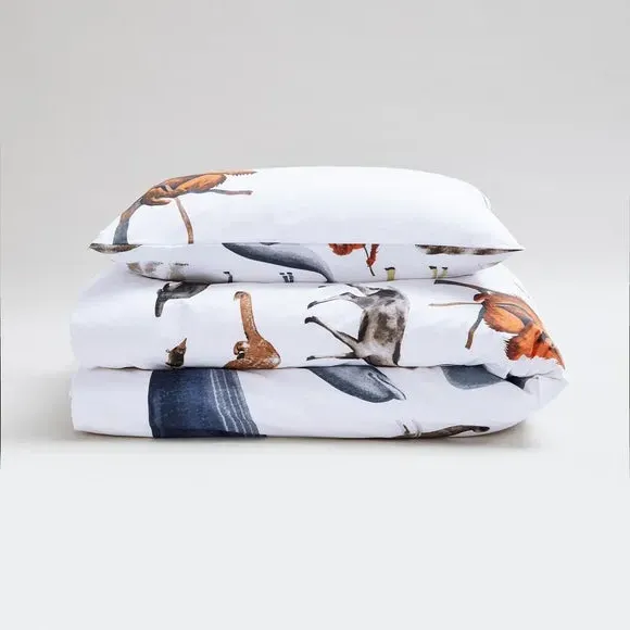 Mammals Duvet Cover Set - Natural, Cotton