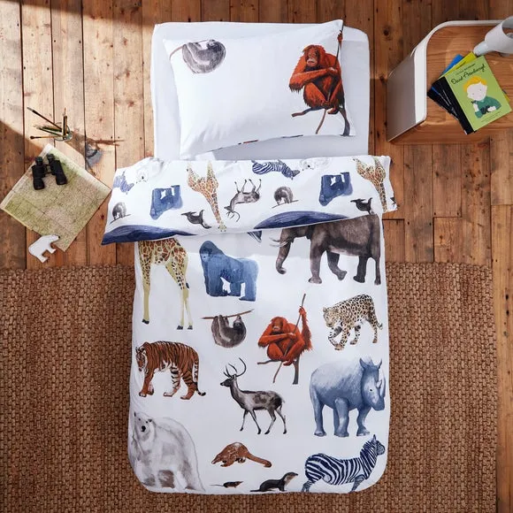 Mammals Duvet Cover Set - Natural, Cotton image