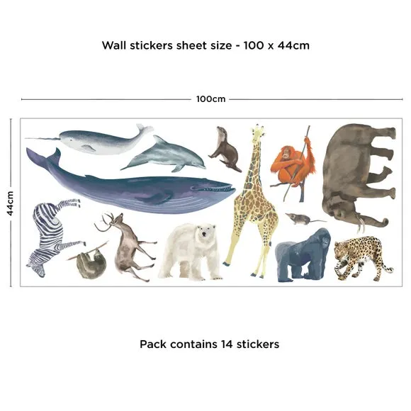 Mammals Wall Stickers - Multicolor